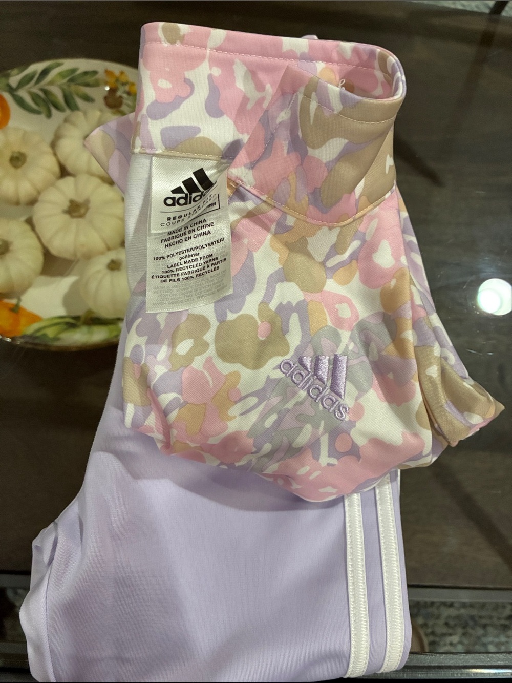 adidas Pink Lavender Camo jacket & Leggings Set